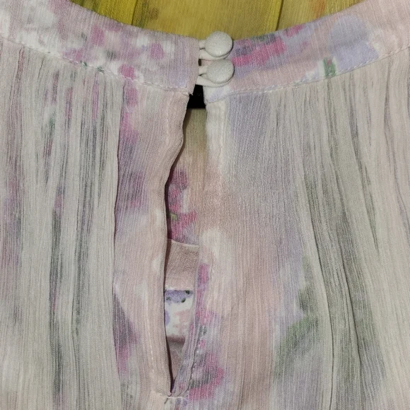 HD In Paris For Anthropology Floral Short Sleeve Dress Size 4 - Picture 4 of 7